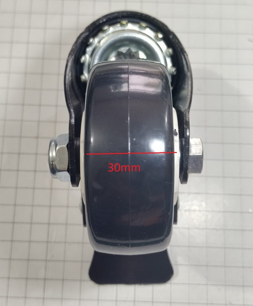 Bánh xe cao su 70x30mm có khóa